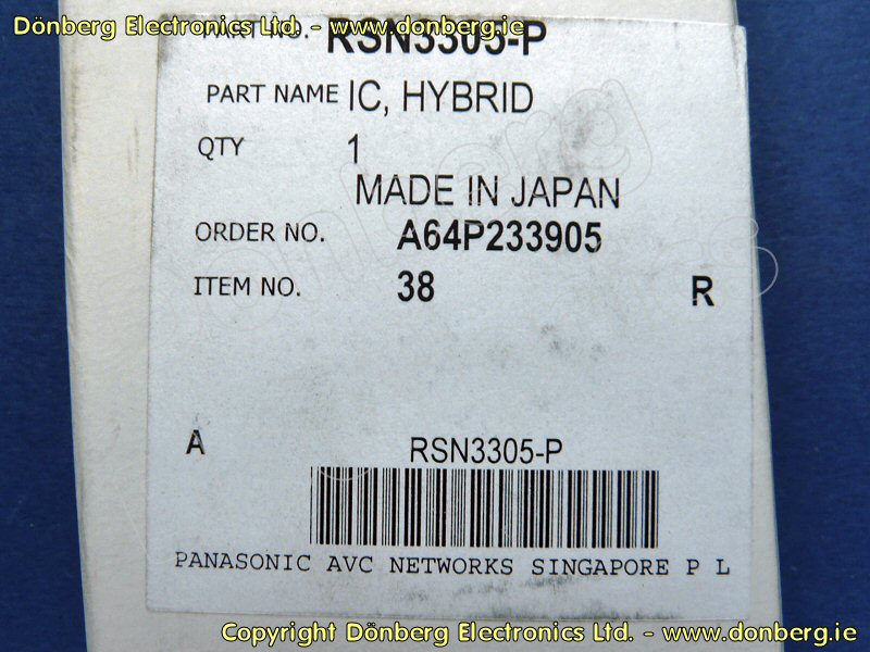 Semiconductor: RSN3305 (RSN 3305) - POWER AMPLIFIER PANASONIC/TECHNICS ...